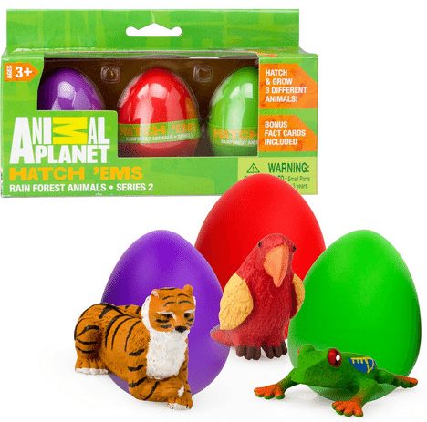 Animal Planet Grow Eggs – Rain Forest – Hatch and Grow 3 Different Super-sized Animals