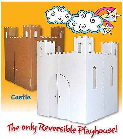 Easy Playhouse Castle - Kids Can Decorate for hours of fun! - A Thrifty Mom