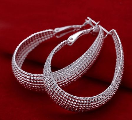 Elegant Fashion Jewelry Silver Plated Stud Dangle Earrings