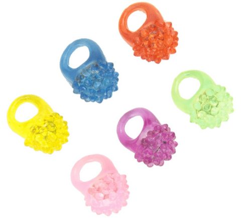 Flashing LED Bumpy Ring 12pk - Non-Candy Easter Egg Stuffer - AThriftyMom