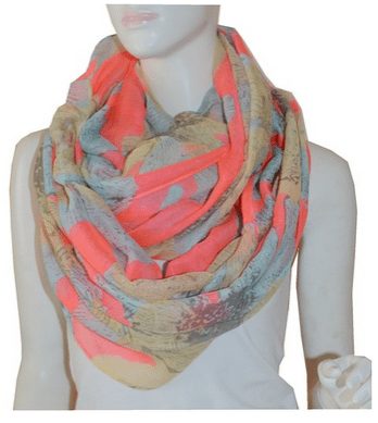 Floral Light Weight X-large Infinity Scarf - A Thrifty Mom