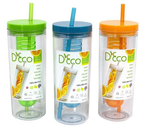 Fruit Infuser Water Bottles with Straw - A Thrifty Mom