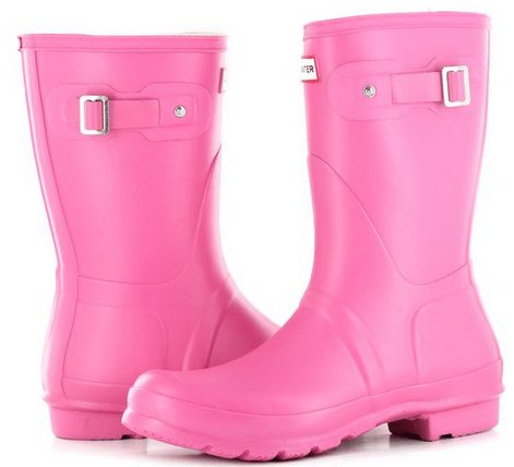 Hunter pink rain boots