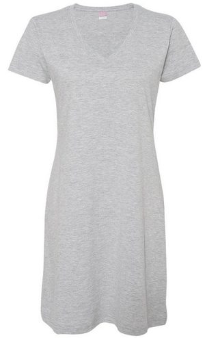 LAT Women's Fashionable V-Neck T-Shirt Dress - A Thrifty Mom