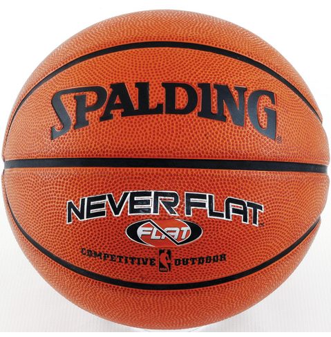 Spalding Never Flat Outdoor Official Size Basketball - Gift For Kids - A Thrifty Mom
