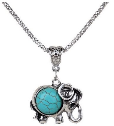 Tibet Elephant Shape Round Rimous Turquoise Pendant Necklace - On Sale $2.66 Shipped - A Thrifty Mom