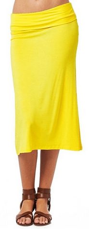 Womens Rayon Span Mid-Calf Maxi Skirt - A Thrifty Mom