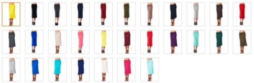 Womens Rayon Span Mid-Calf Maxi Skirt Colors - A Thrifty Mom
