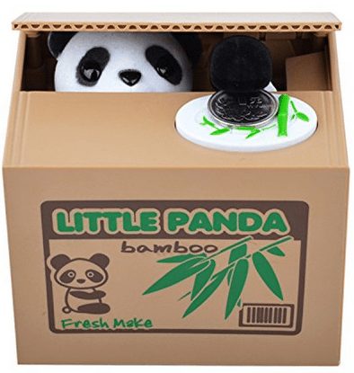cute piggy bank panda bear