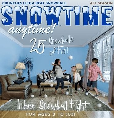 indoor snowballs family game night