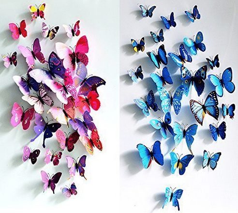 3d butterfly decal