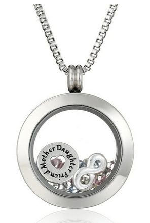 Charmed Lockets Mother Daughter Friend Forever Swarovski Crystal Charm Pendant Locket Necklace - A Thrifty Mom