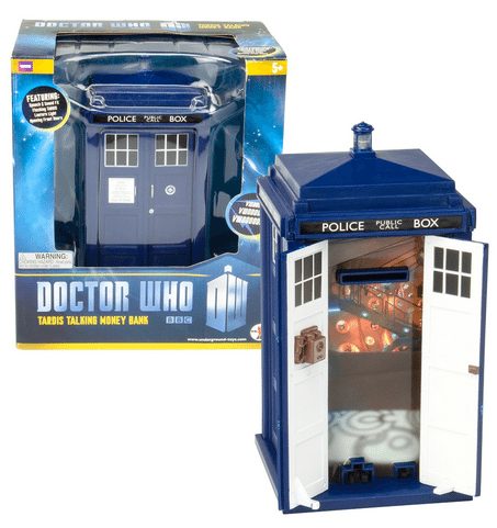 Doctor Who Tardis Money Bank - Doors Open and Close - Lights and Sounds - Bigger on the Inside - A Thrifty Mom