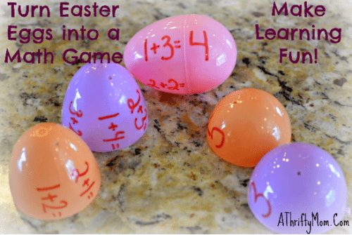 Easter Egg Upcycle, turn them into a math game for kids