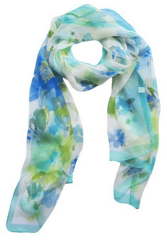 Floral & Graphic Print Silk Scarf On Sale - Gift Idea for Her - A Thrifty Mom