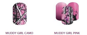 Jamberry Muddy Girl Wraps sheet,  sets of 2 Pink Camo, Deer Hunting, Girl Power, NailArt, MossyOak
