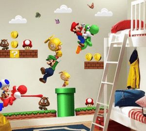 Mario Brothers Wall Decal Kids Room Decor