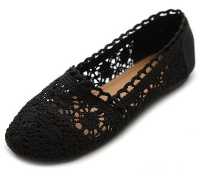 Ollio Womens Shoe Lace Ballet Breathable Flat - A Thrifty Mom