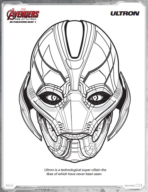 Ultron Avengers Age of Ultron free printable coloring pages