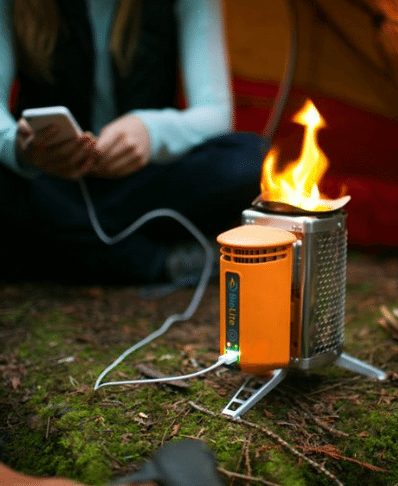 camp stove that charges batteries