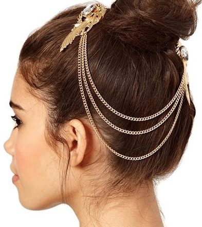 gold and crystal headband