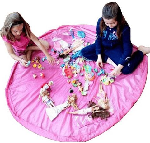 pink toy mat roll up into bag