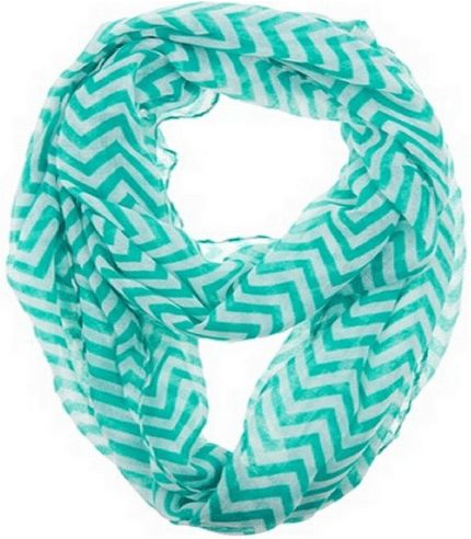 teal mint green infinity scarf