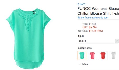 Blouse Casual Short Sleeve Chiffon Summer Top On Sale - A Thrifty Mom