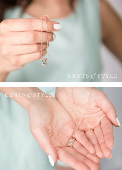 Cents of Style alphabet necklace