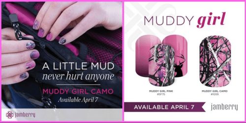 Jamberry Muddy Girl Wraps, Pink Camo, Deer Hunting, Girl Power, NailArt, MossyOak