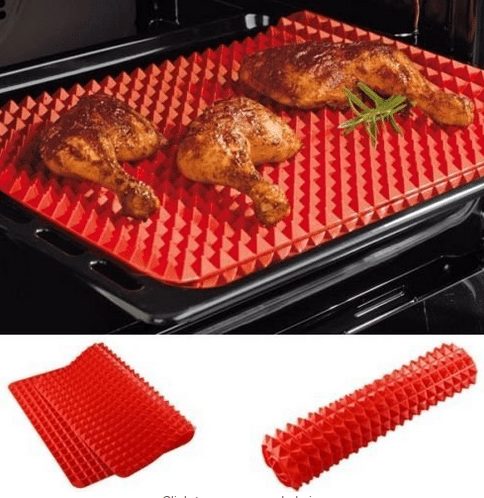 Silicone baking mat grease tray