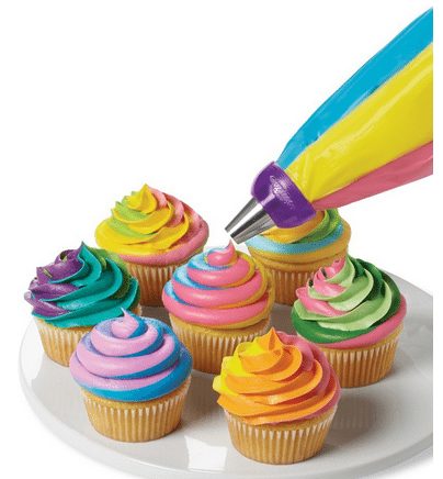 Swirl 3-Coupler - Easy way to make cupcakes or cake fancy - A Thrifty Mom