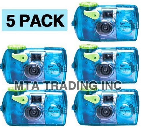 5 pack of underwater cameras – WOW what a great price for the five pack – vacations, cruise, pool, beach