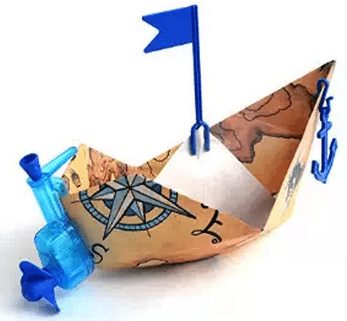 Powered Paper Boat