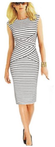 Summer Striped Pencil Dress