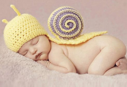 knitted snail baby infant photo outfit
