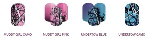 Jamberry nail wraps, undertow blue and undertow camo goes perfect with the Pink Camo Muddy Girl wraps
