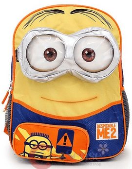 Minions backpack, Dispicable me Minions bag for school