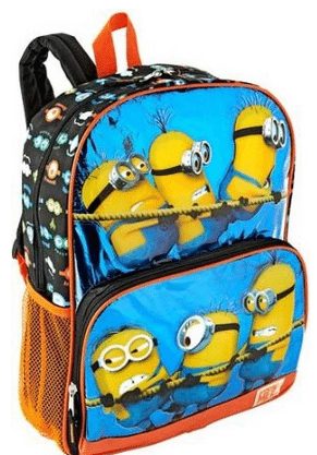 Minions backpack, Dispicable me Minions bag for school hey hey hey