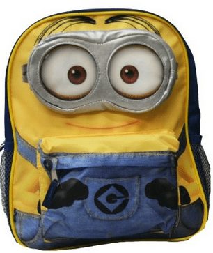Minions backpack, Dispicable me Minions bag for school