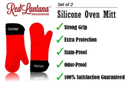 Silicone Oven Mitts Set of 2 - A Thrifty Mom