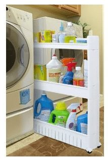 Slide Out Storage Tower for the laundry room