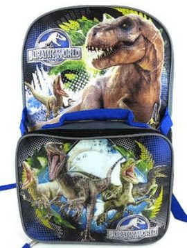Details about   5 Piece Lunch Box T-Rex & Raptor Dinosaurs JURASSIC WORLD Large Backpack