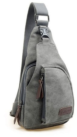 Gilroy Mens Sports Canvas Unbalance Backpack Sling Bag Crossbody Shoulder Bag