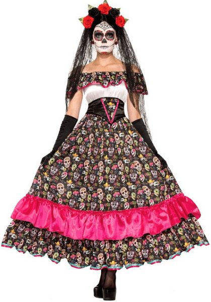 Day of the dead spanish lady costume