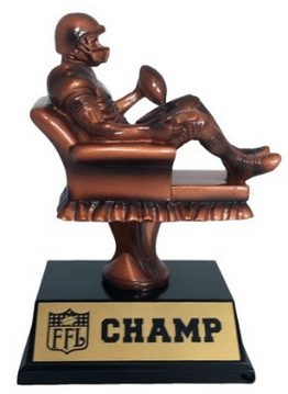 Fantasy Football Draft Player award airchair quarterback trophy, Football party,  NFL