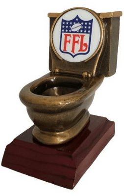 Fantasy Football Draft Player award toilet trophy, Football party,  NFL
