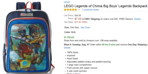 LEGO Legends of Chima Boys' Backpack