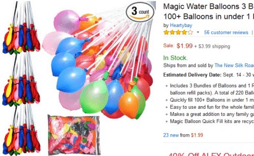 Magic Water Balloons 3 Bunchs + 3 Refill Packs Quick Fill