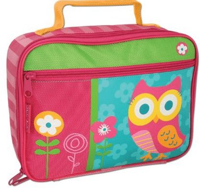 Owl insulated lunch bag for teens, Polka Dot Owl Lunch Box, school lunch box for tweens and teens